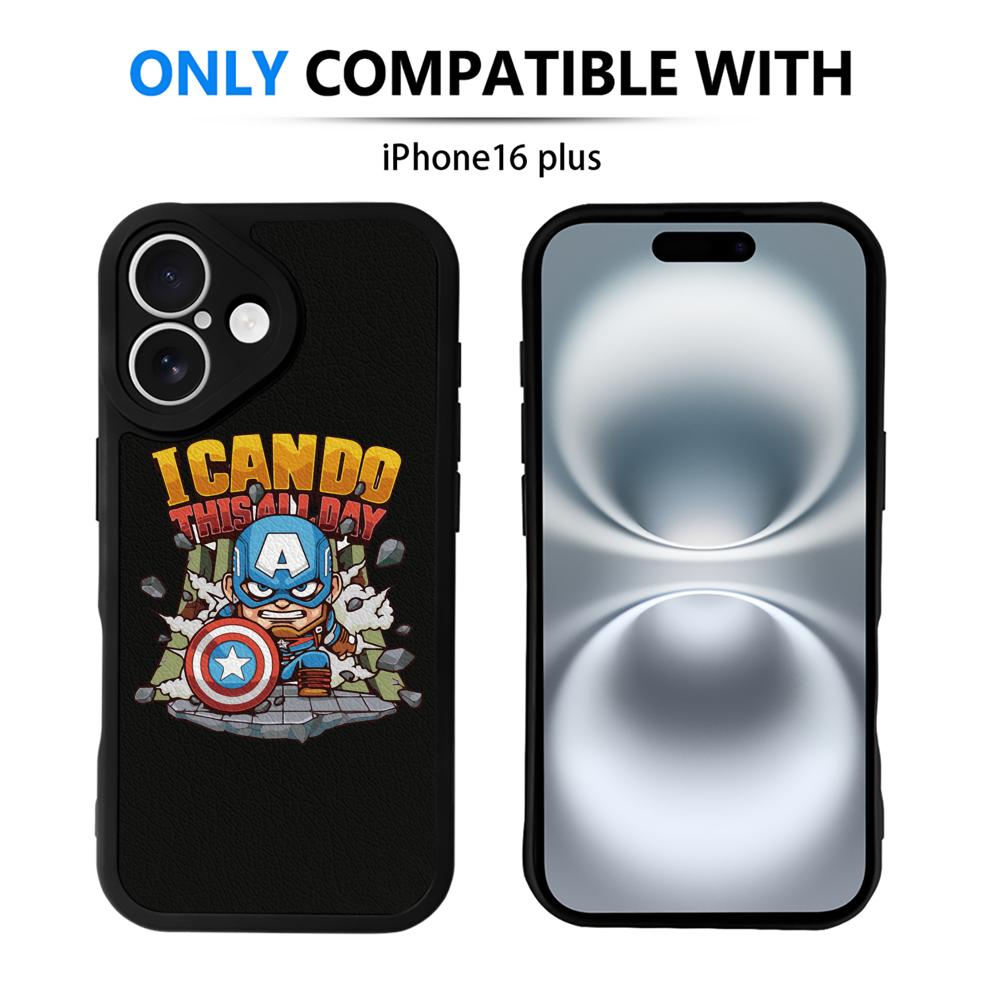 （画像用） アベンジャーズ The Avengers 【iPhone 16シリーズ対応】シリコンスマホケース（レザー調） 材質：シリコン